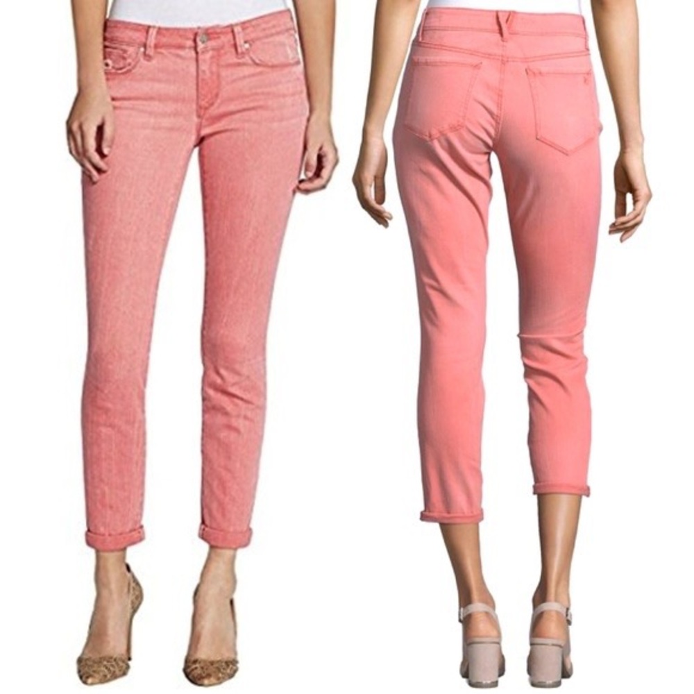 Jessica Simpson Pink Roll Cropped Skinny Jeans - Casual Slim Fit